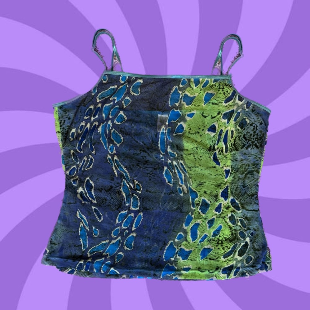 Animal Print Mesh Rave Top